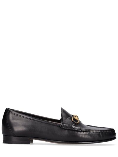 gucci mocassino pelle donna|Mocassini Sylke Horsebit in pelle in Nero .